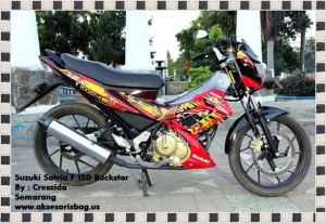 satria rockstar merah kuning cres