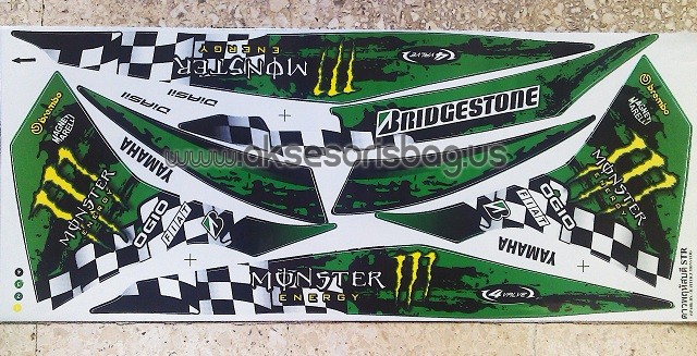 Jual Striping Motor Yamaha Jupiter MX motif Monster Energy Variasi h