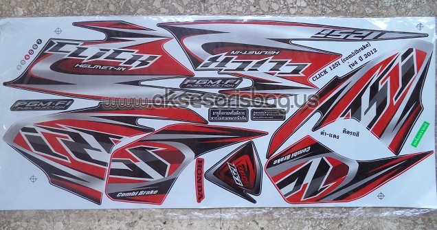 Jual Striping Motor Honda Click 125i Tune Up dan ISS Thailand hm