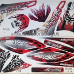 Jual Striping Motor Kawasaki KLX 150 Pro-Circuit Fox Tribal/Batik m