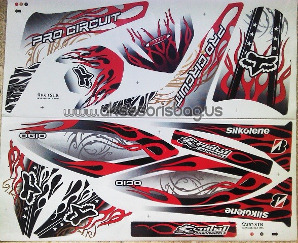 Jual Striping Motor Kawasaki KLX 150 Pro-Circuit Fox Tribal/Batik m