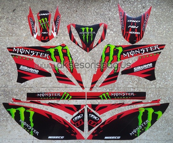 Jual Striping Motor Kawasaki KLX 150 Monster Energy FX mc