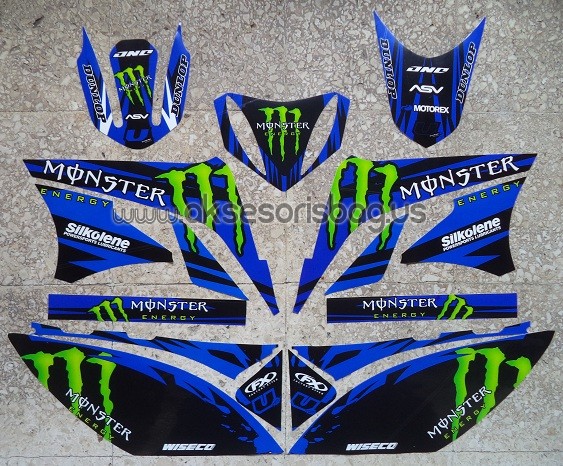 Jual Striping Motor Kawasaki KLX 150 Monster Energy FX bc
