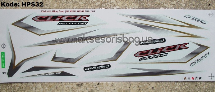 Jual Striping Motor Honda Click 125i ISS Thailand 2013 p
