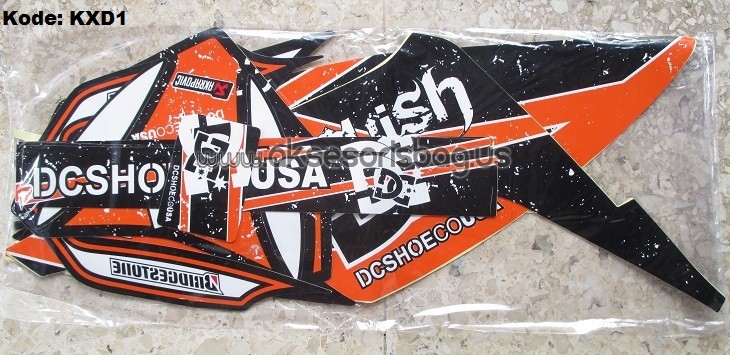 Jual Striping Motor Kawasaki KLX 150 motif DC Vanquish o