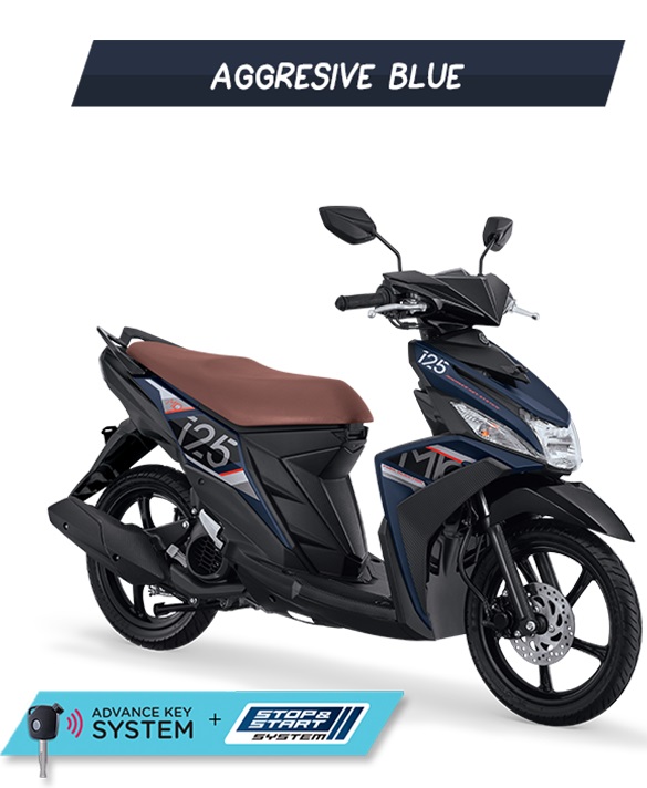 Galeri Warna dan Striping Yamaha Mio M3 125 AKS SSS Bluecore 2017 ds